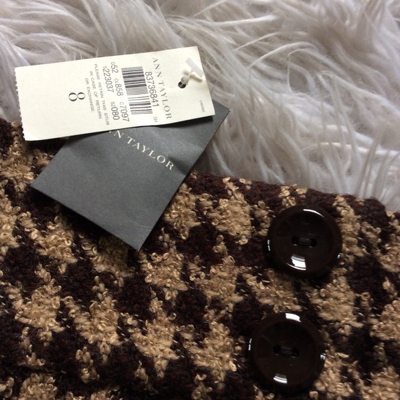 NWT Ann Taylor Houndstooth Wool Blend Pencil Skirt - Picture 5 of 6